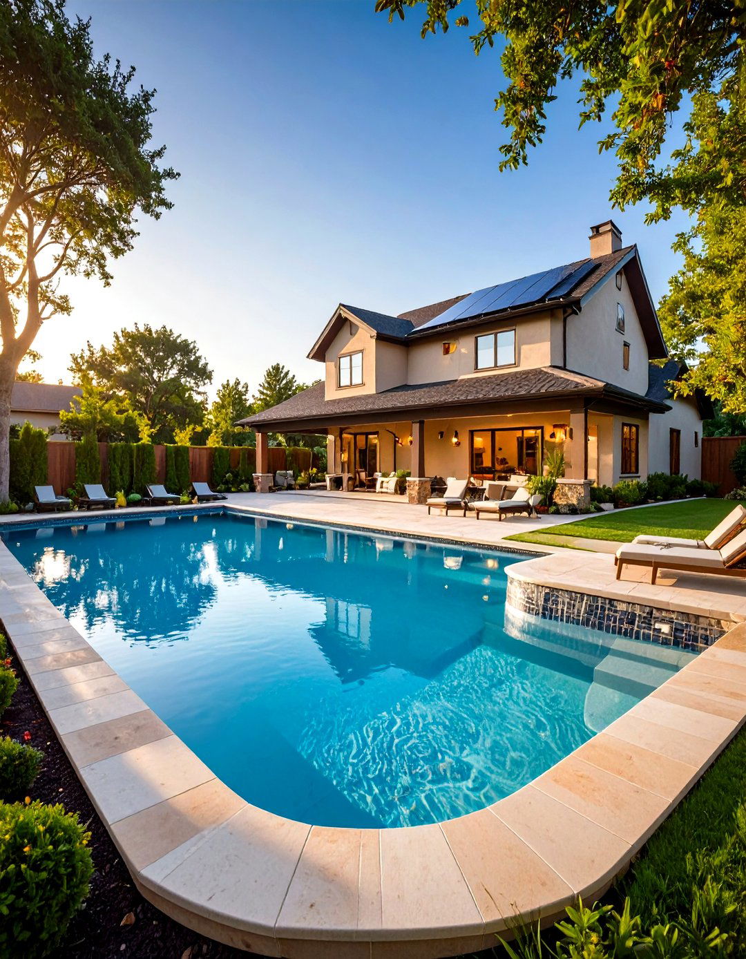 Integrated Pool and Spa Combination - 30 pool landscaping design ideas