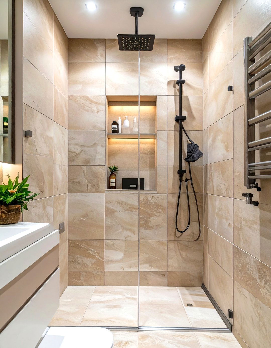 30 Small Doorless Walk In Shower Ideas for Modern Baths - We Love Home Blog