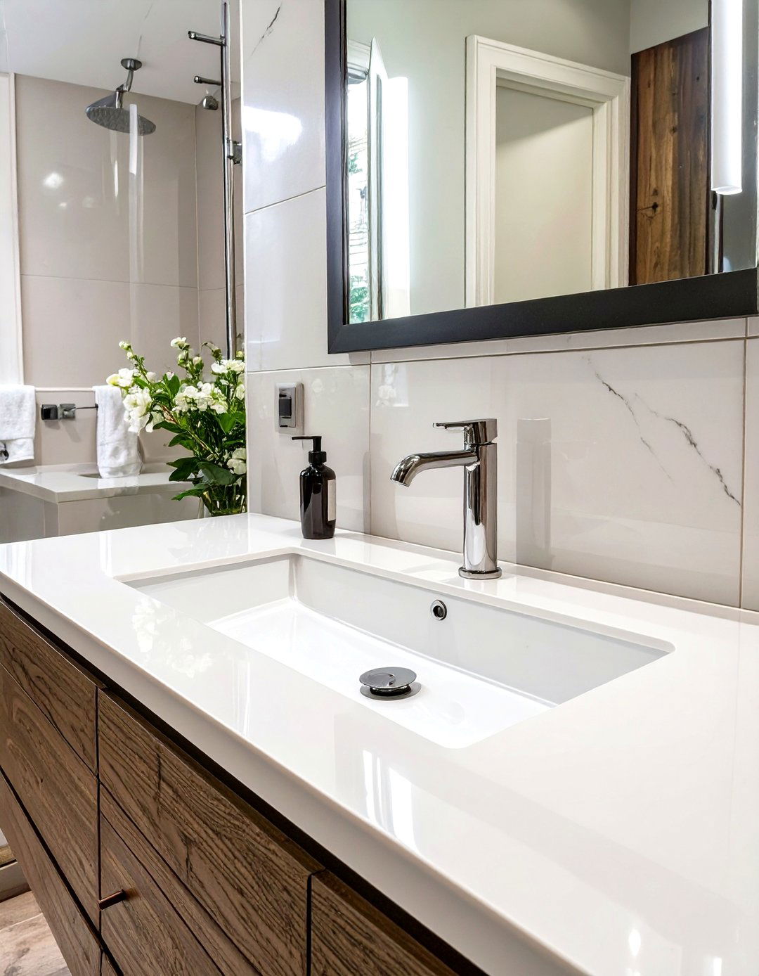 Integrated Sink Half Bathroom - 30 modern half bathroom ideas