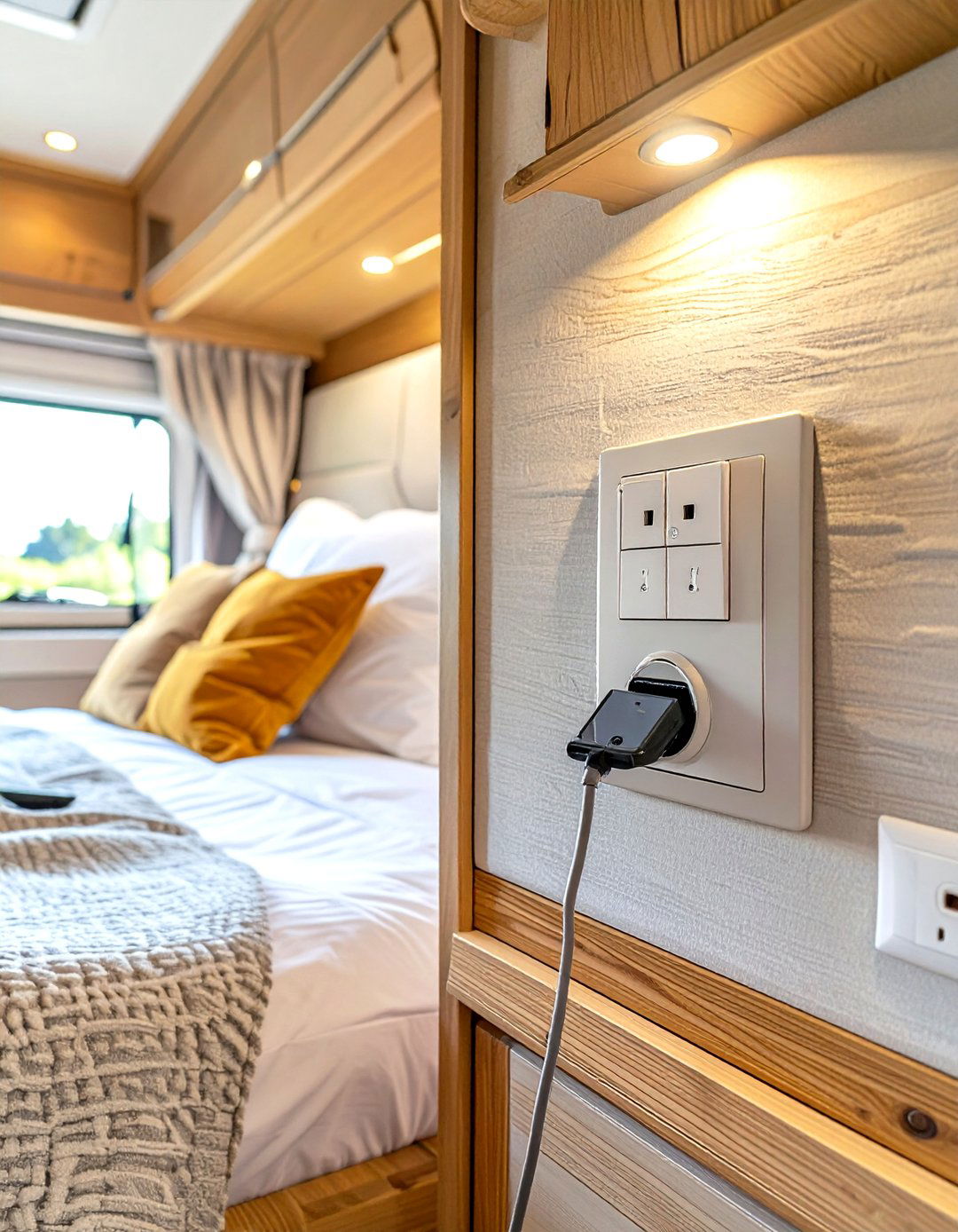 Integrated USB Charging Stations - 30 small rv bedroom ideas