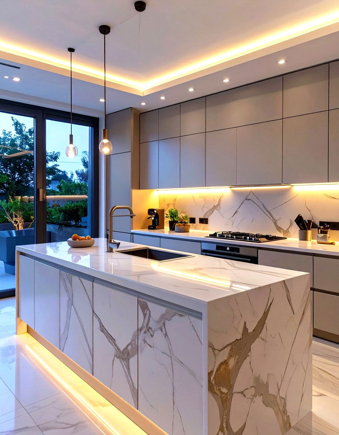Integrated Under Cabinet LED Lighting - 30 small kitchen trends 2025