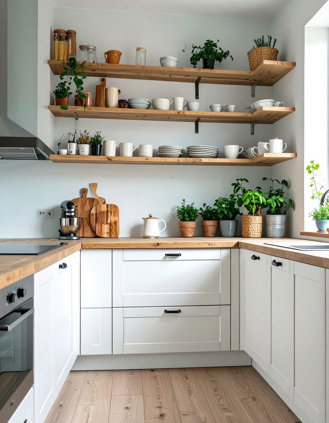 Integrating Open Shelving in a Small Modular Kitchen - 30 small modular kitchen design ideas