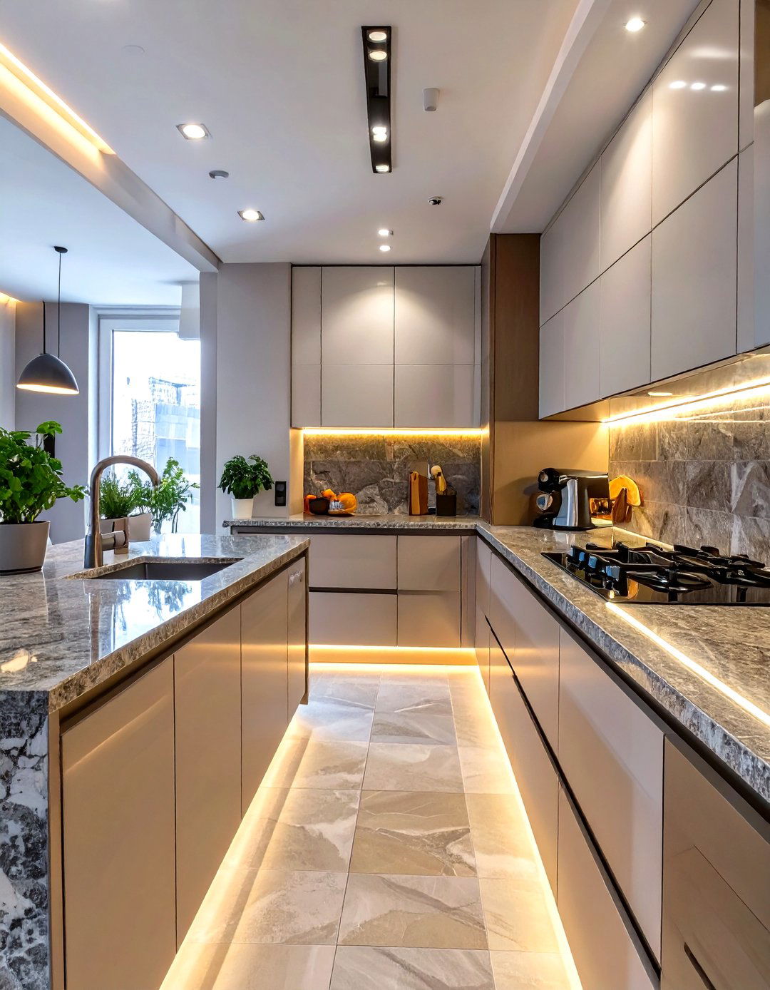 Integrating Under Cabinet LED Lighting - 30 small apartment kitchen ideas