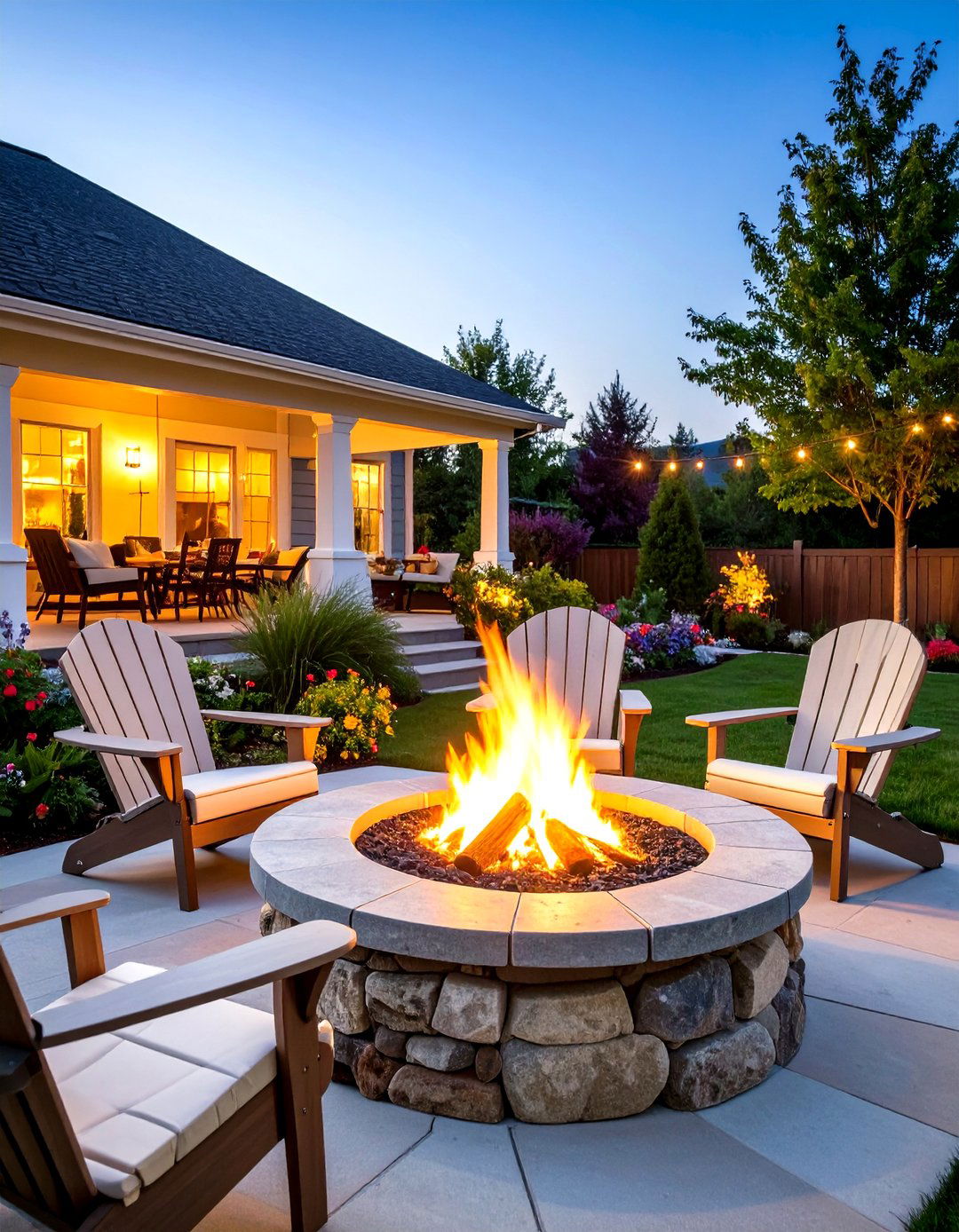 Integrating a Natural Stone Fire Pit - 30 patio landscaping ideas