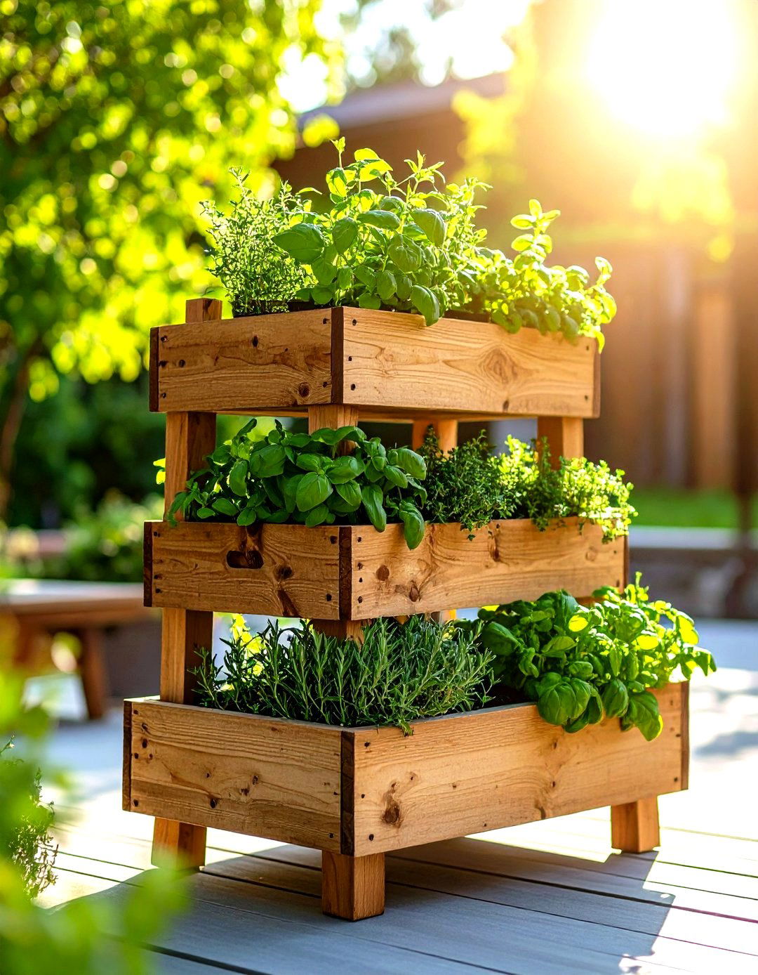 Integrating a Tiered Herb Garden - 30 patio landscaping ideas