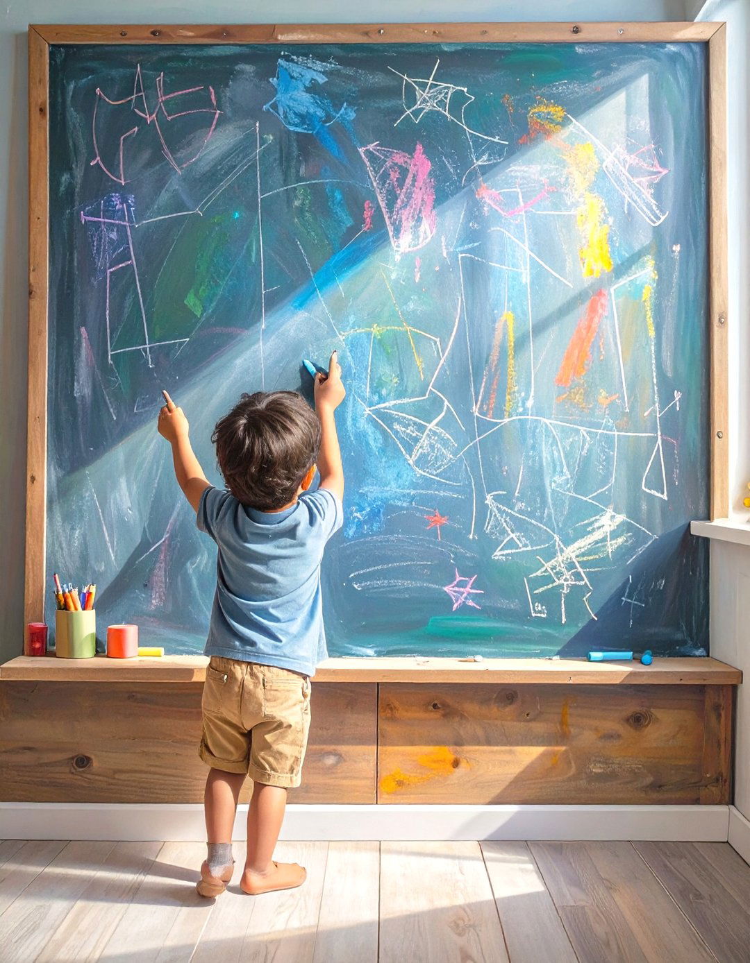 Interactive Chalkboard or Whiteboard Wall - 30 toddler bedroom ideas