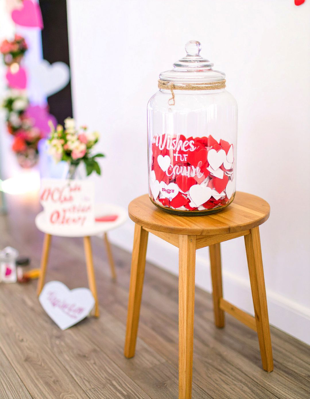 Interactive Guest Wishes for the Couple Jar - 30 wedding shower decor ideas