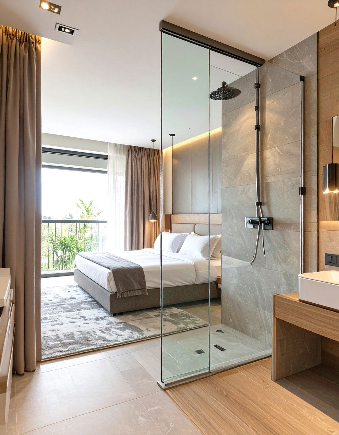Interior Shower Window to Bedroom - 30 shower window ideas