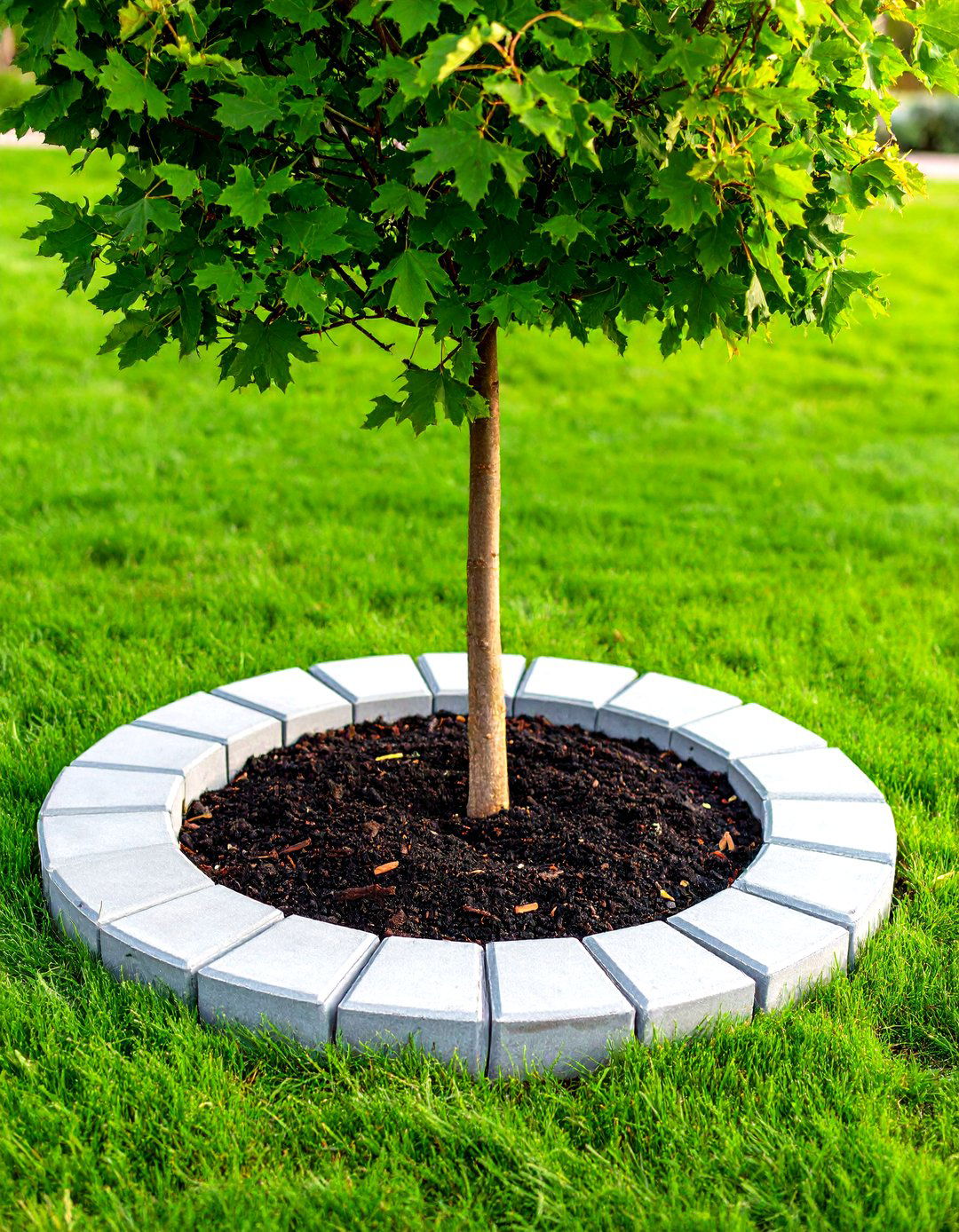 Interlocking Paver Tree Ring - 30 landscape tree ring ideas