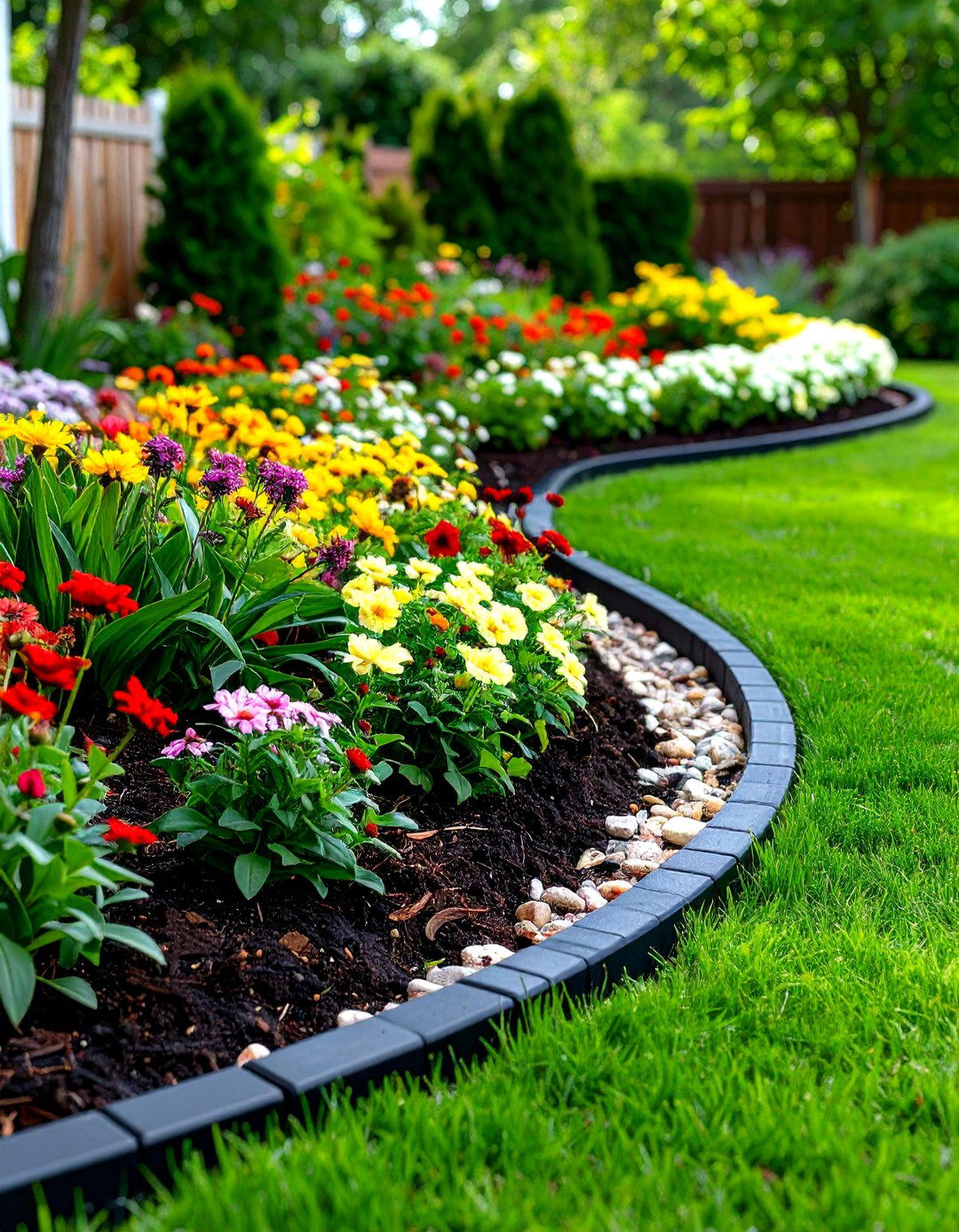 Interlocking Plastic Lawn Edging - 30 lawn edging ideas