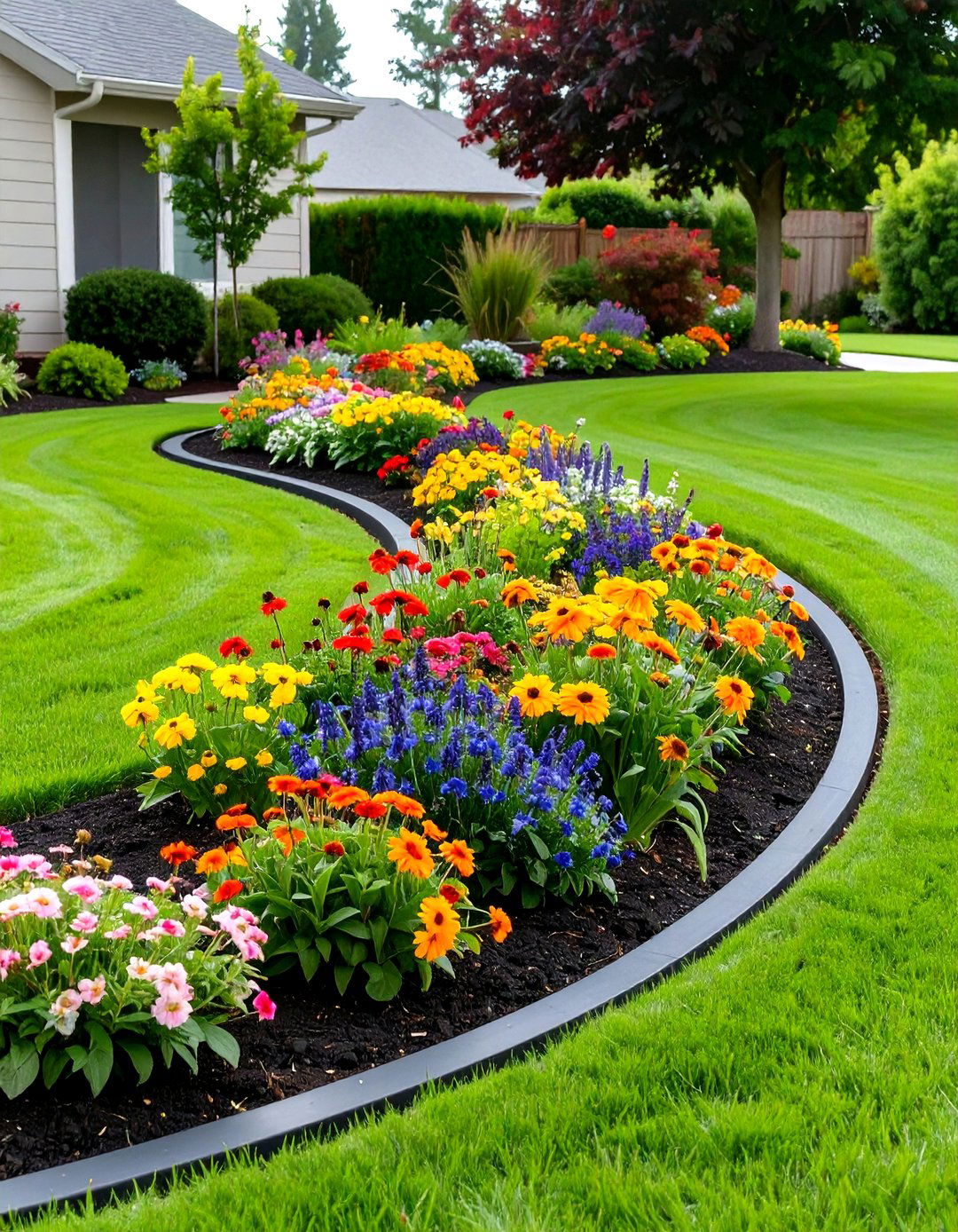 Introduce Curves to Garden Beds - 30 simple landscaping ideas
