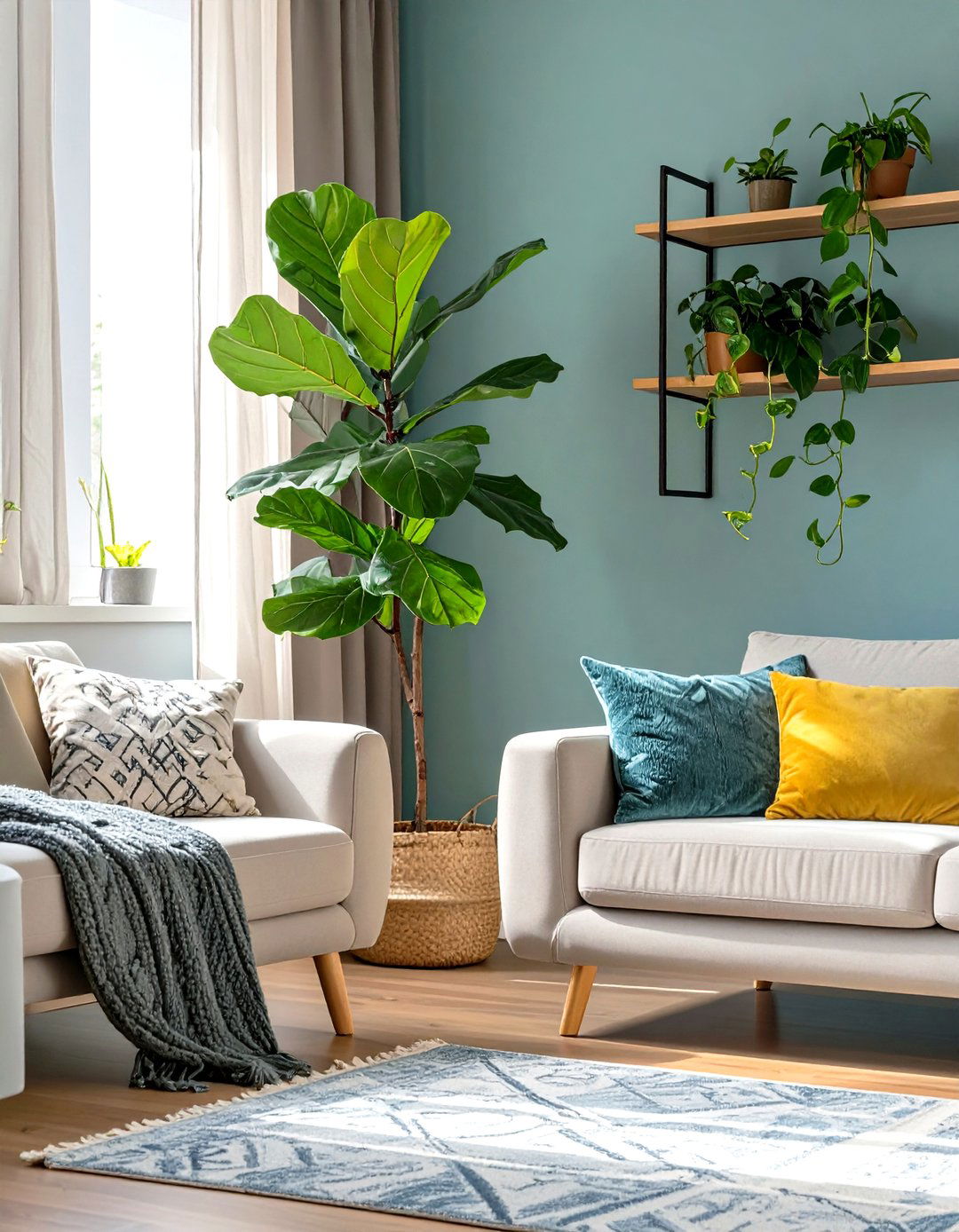 Introduce Plants for Depth and Life - 30 very small living room ideas