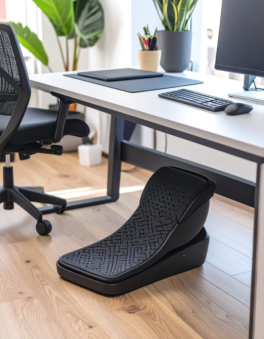 Investing in an Ergonomic Footrest - 30 small office decor ideas for work
