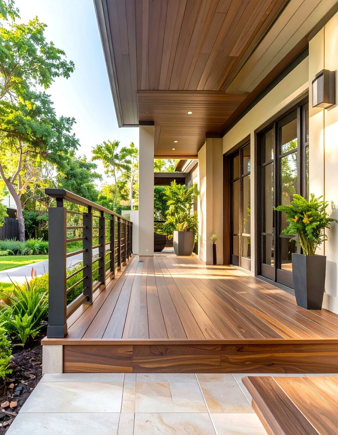Ipe Wood Front Porch Railing - 30 wood front porch railing ideas