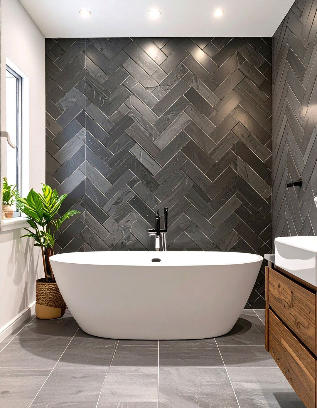 Iridescent Tiled Bathroom Details - 30 tiled bathroom ideas