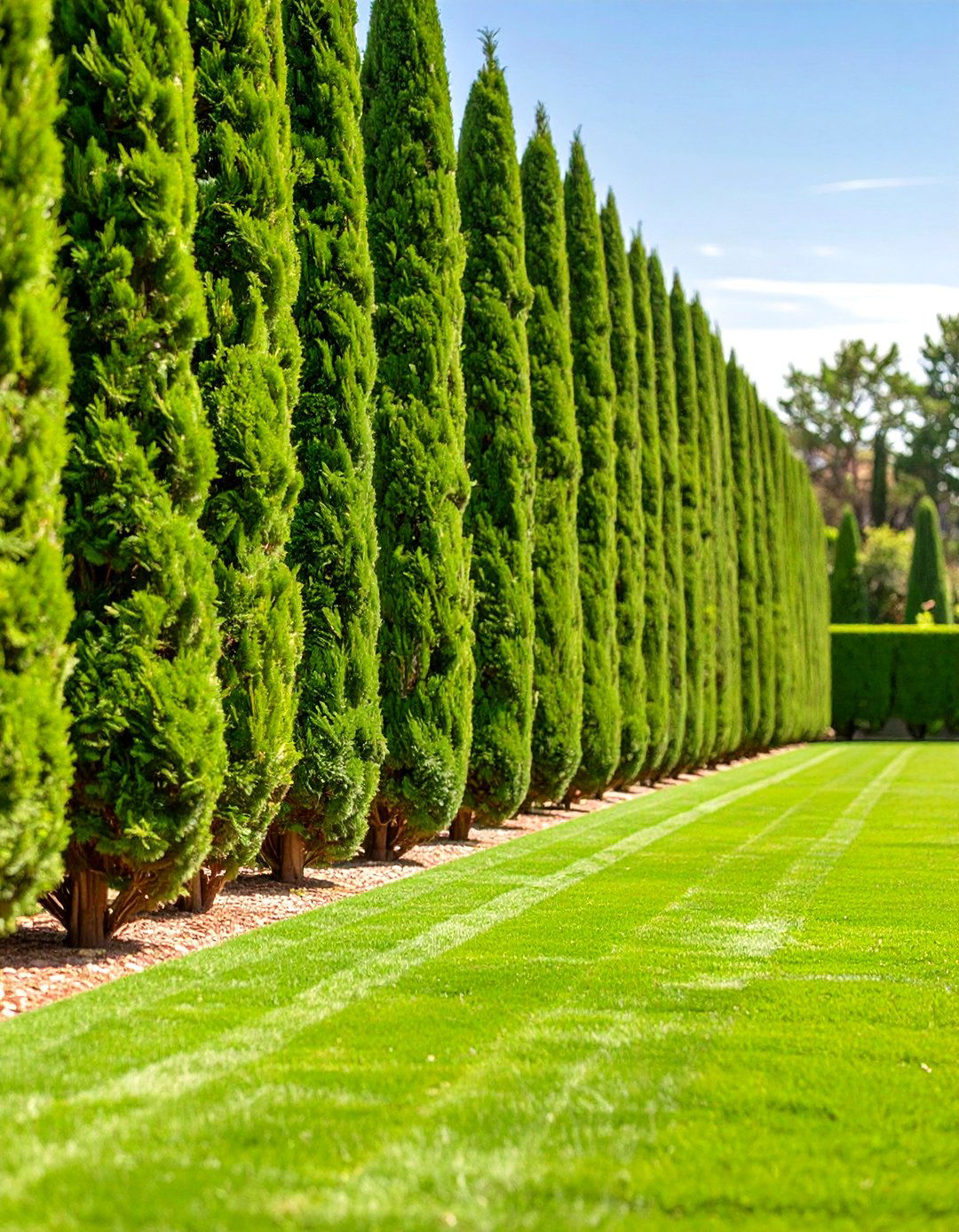 Italian Cypress Columnar Trees - 30 tall backyard privacy ideas