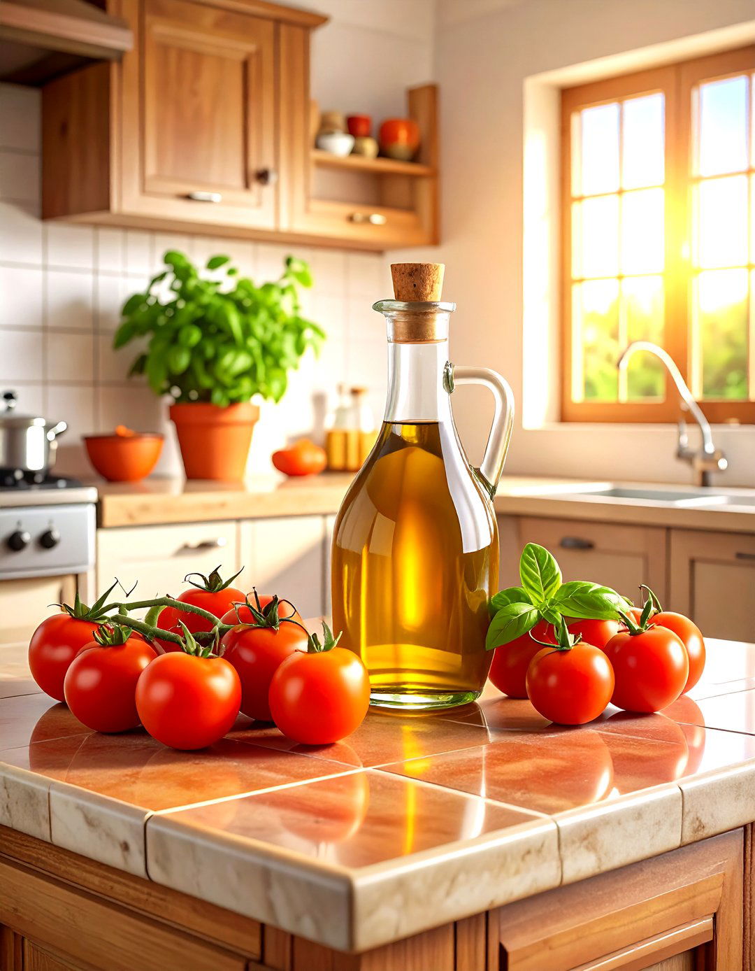 Italian Inspired Kitchen Counter - 30 kitchen counter decor ideas