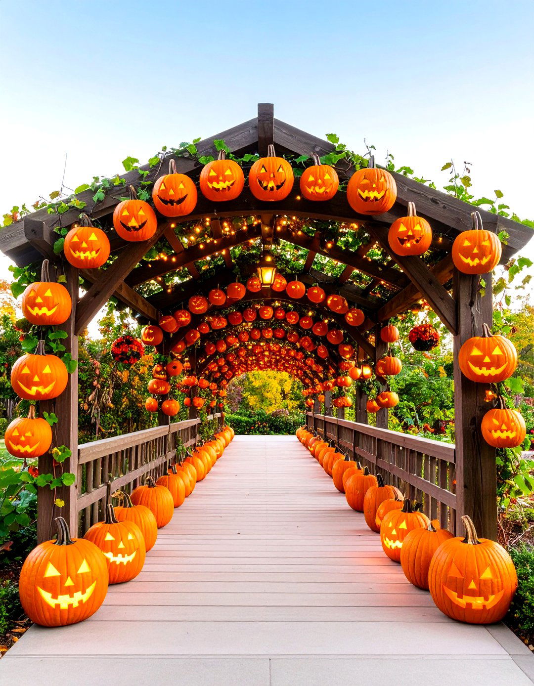 Jack o Lantern Archway - 30 halloween decoration ideas outdoor diy