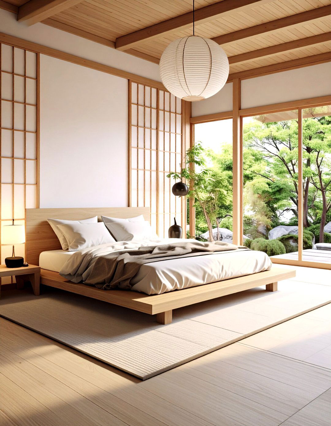 Japandi Fusion Bedroom - 30 elegant modern luxury bedroom design ideas