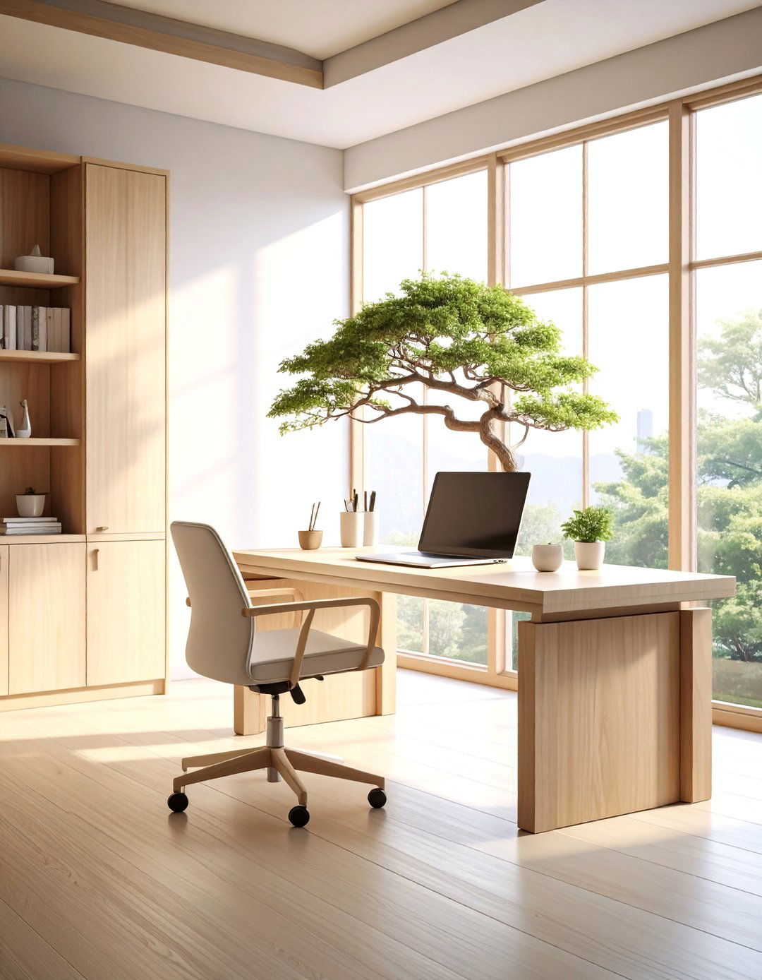 Japandi Inspired Functional Workspaces - 30 2025 home decor trends