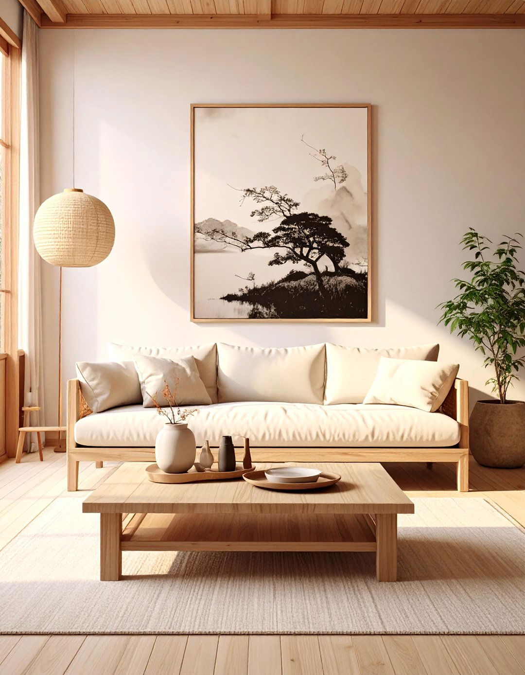 Japandi Living Room Serenity - 30 home design furniture ideas