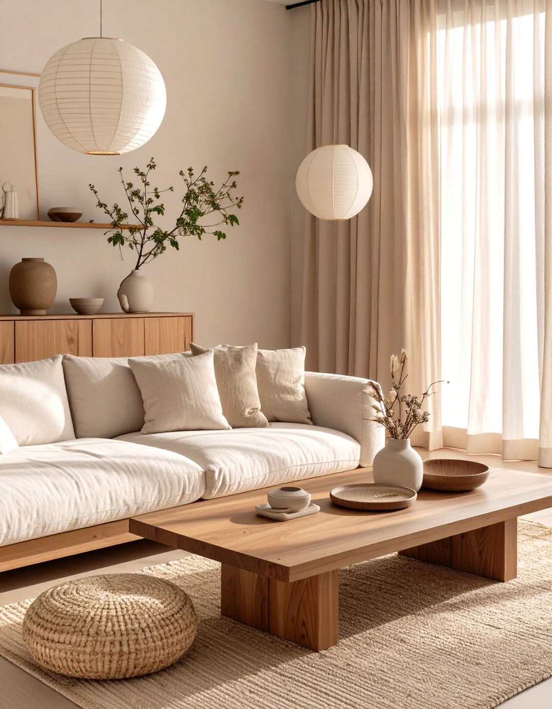 Japandi Living Room Serenity - 30 interior design photo ideas