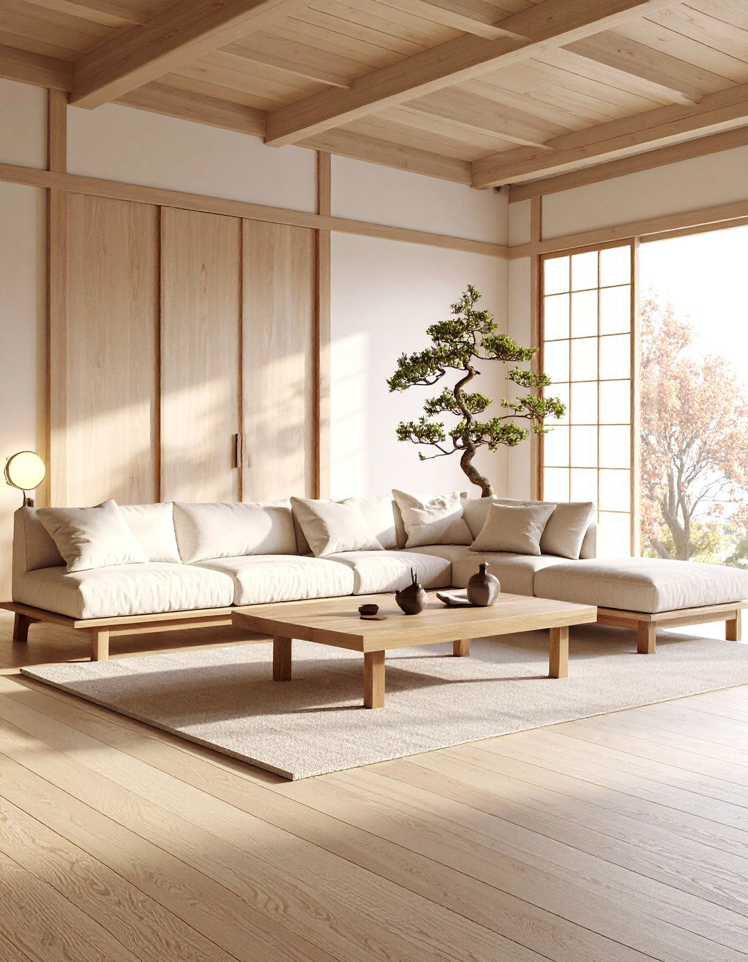 Japandi Serenity Living Room - 30 3d rendering interior design ideas