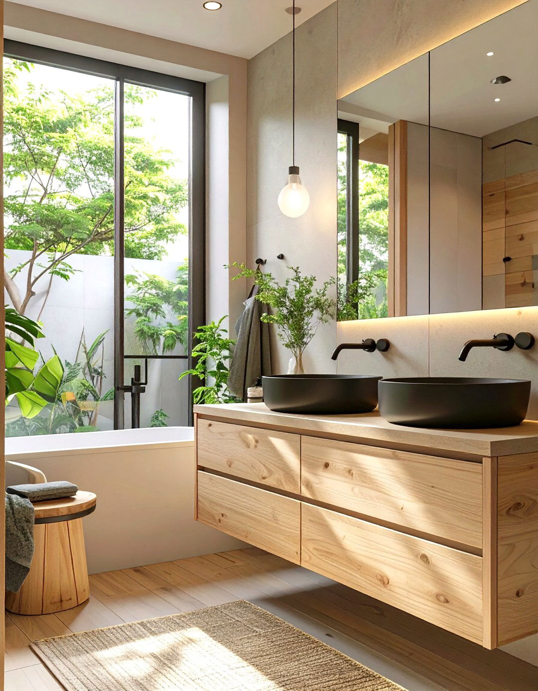 Japandi Style Bathroom - 30 bathroom ideas small