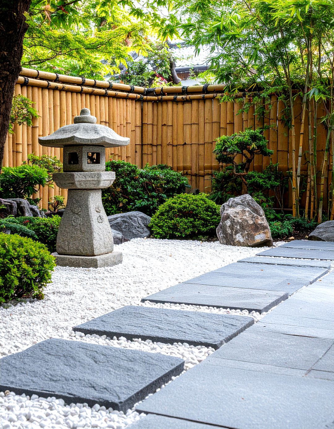Japanese Garden Style Paver Patio - 30 small paver patio ideas