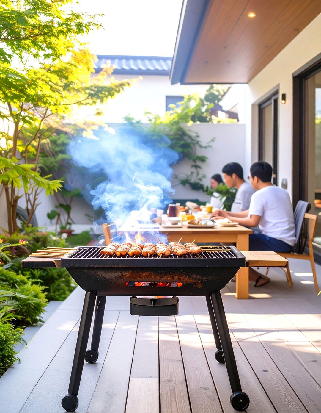 Japanese Hibachi Style Tabletop Grill - 30 small patio grill ideas