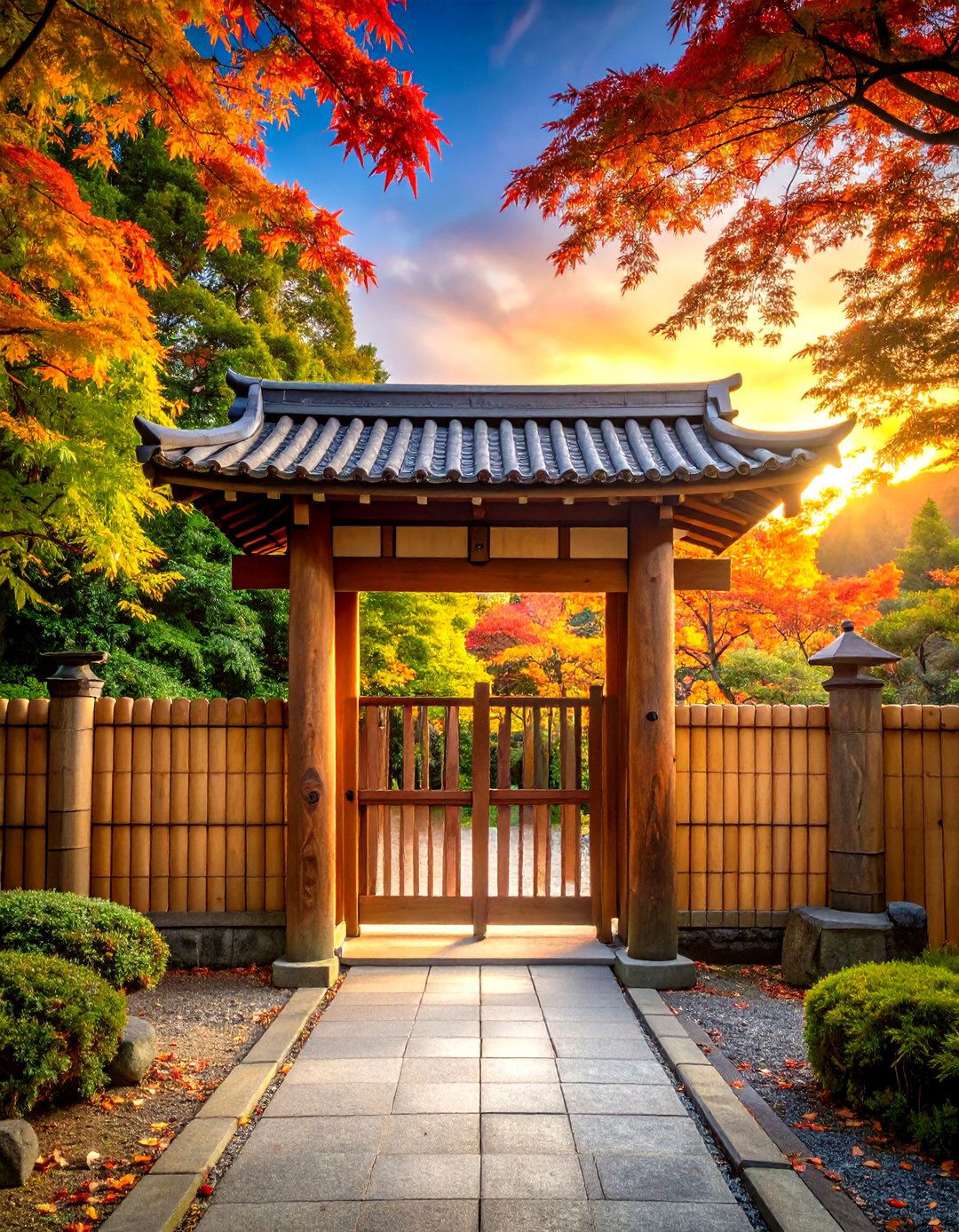 Japanese Inspired Garden Gate - 30 garden gate ideas