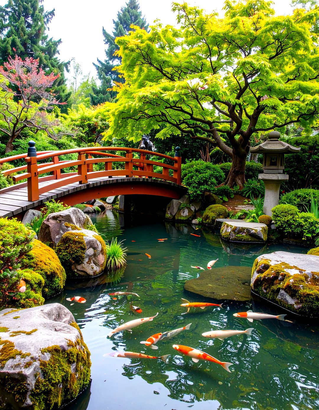 Japanese Inspired Koi Pond - 30 pond landscaping ideas