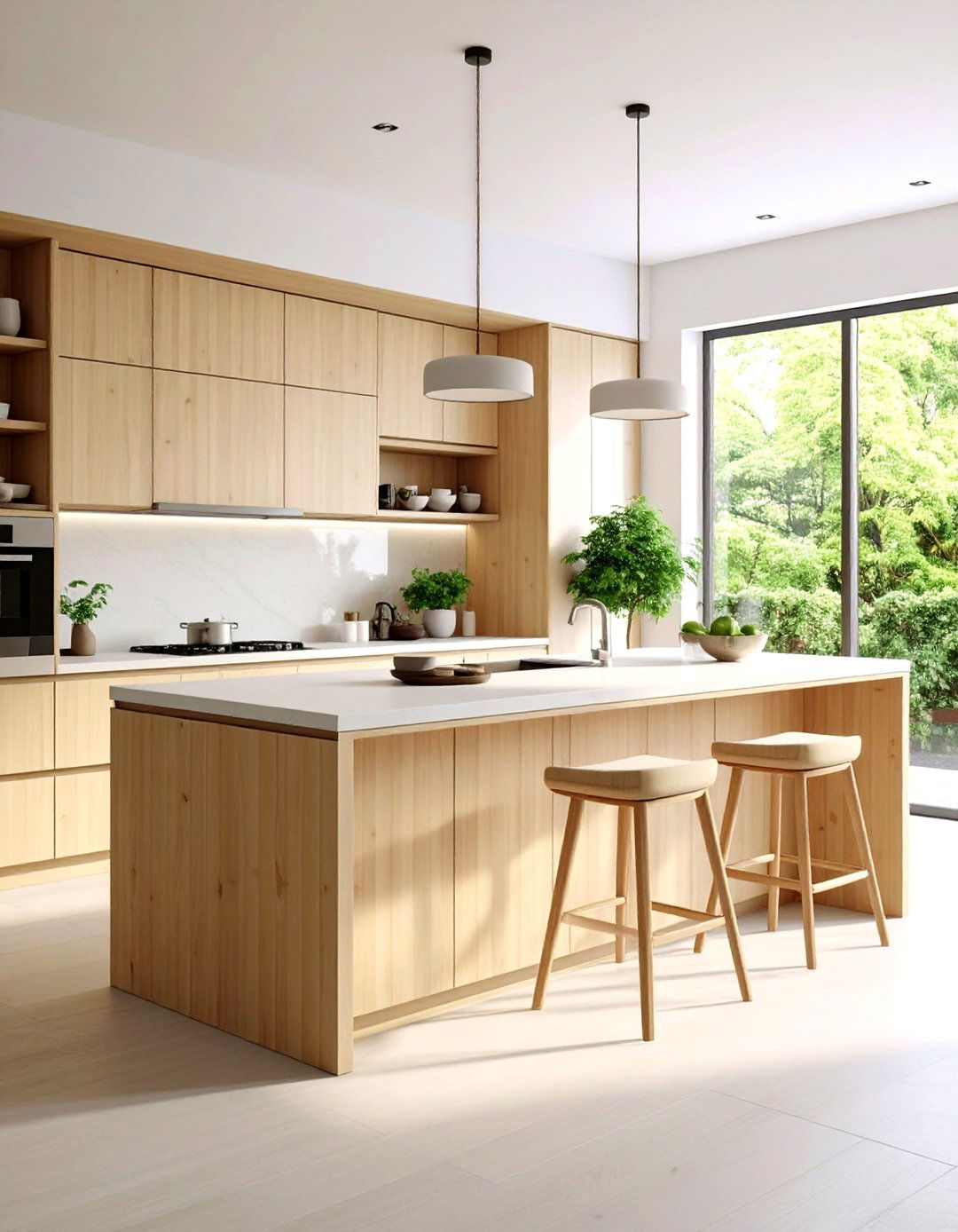 Japanese Inspired Zen Kitchen Island - 30 island kitchen ideas
