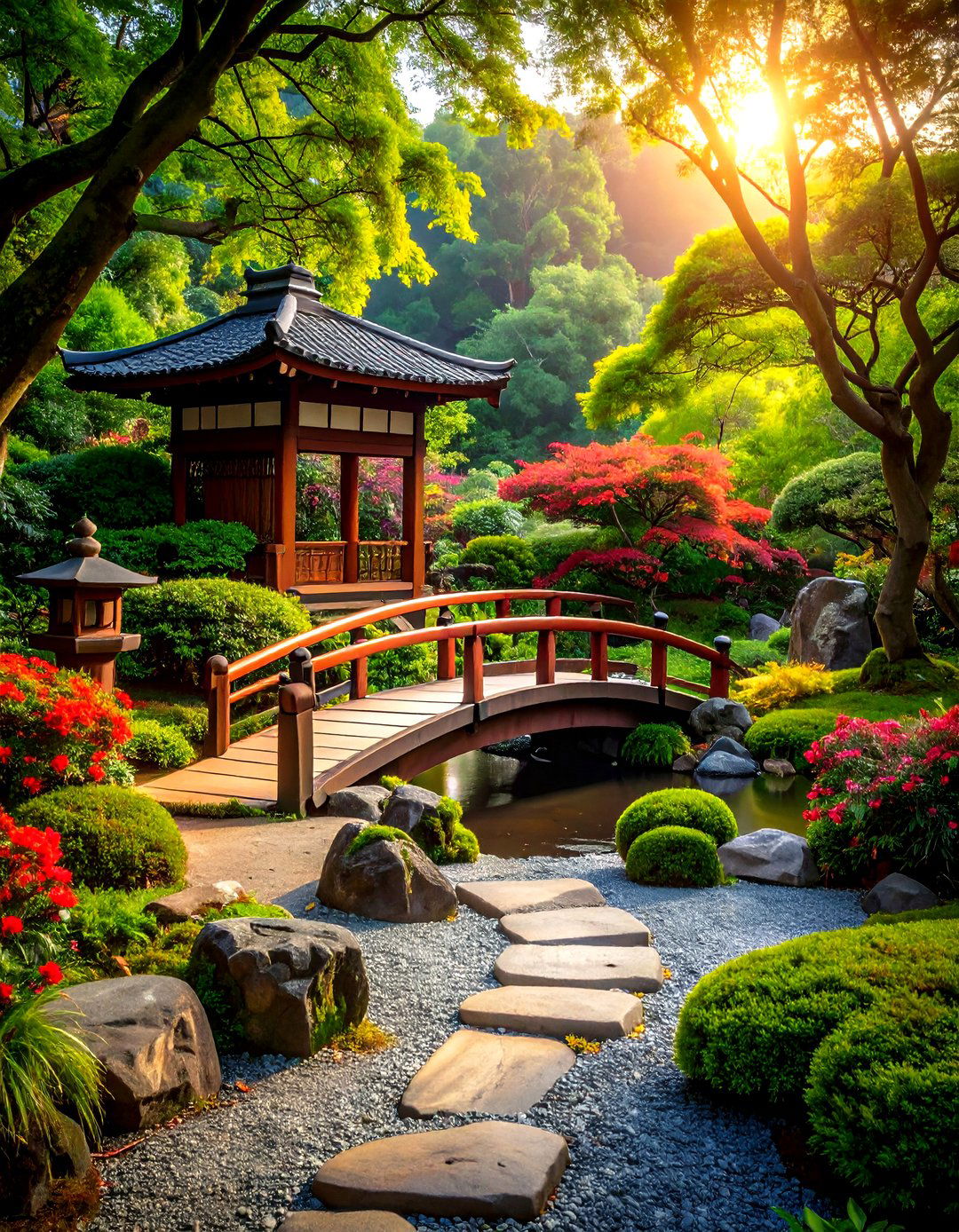 Japanese Style Stroll Garden - 30 gravel garden ideas