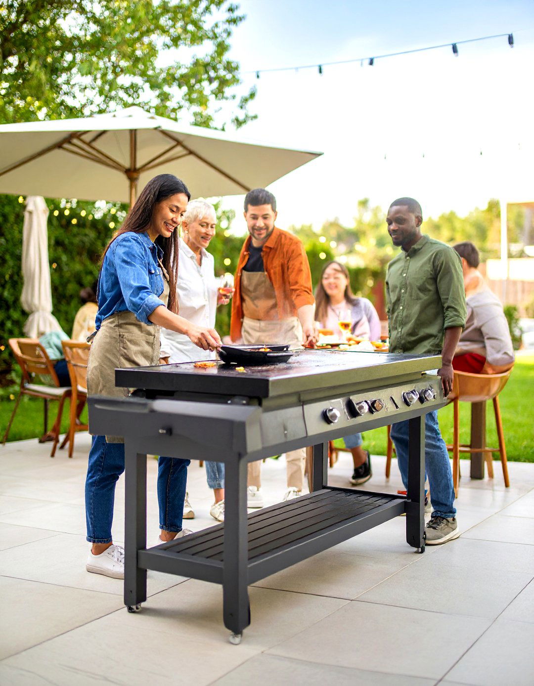 Japanese Teppanyaki Style Patio Grill - 30 patio grill ideas