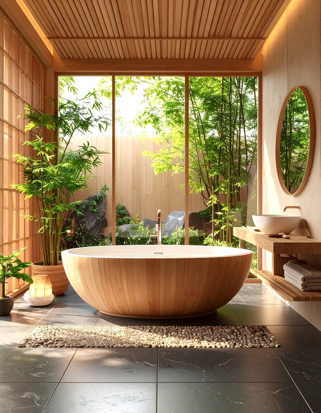 Japanese Zen Bathroom Escape - 30 3d bathroom design ideas
