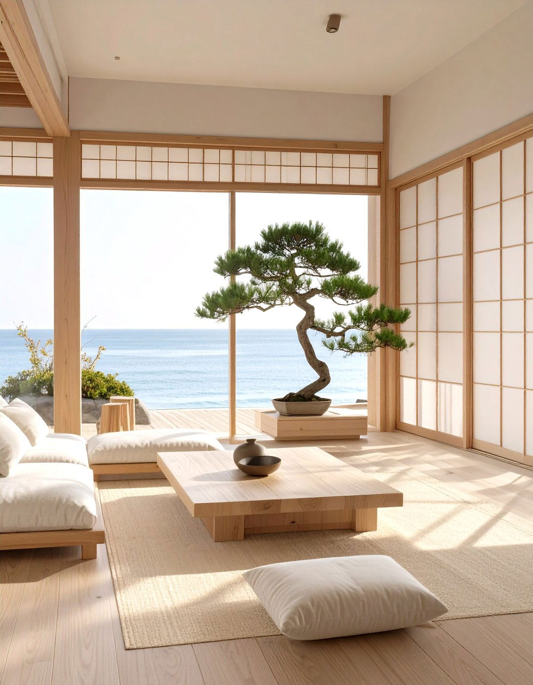 Japanese Zen Coastal Living Room - 30 coastal living room ideas