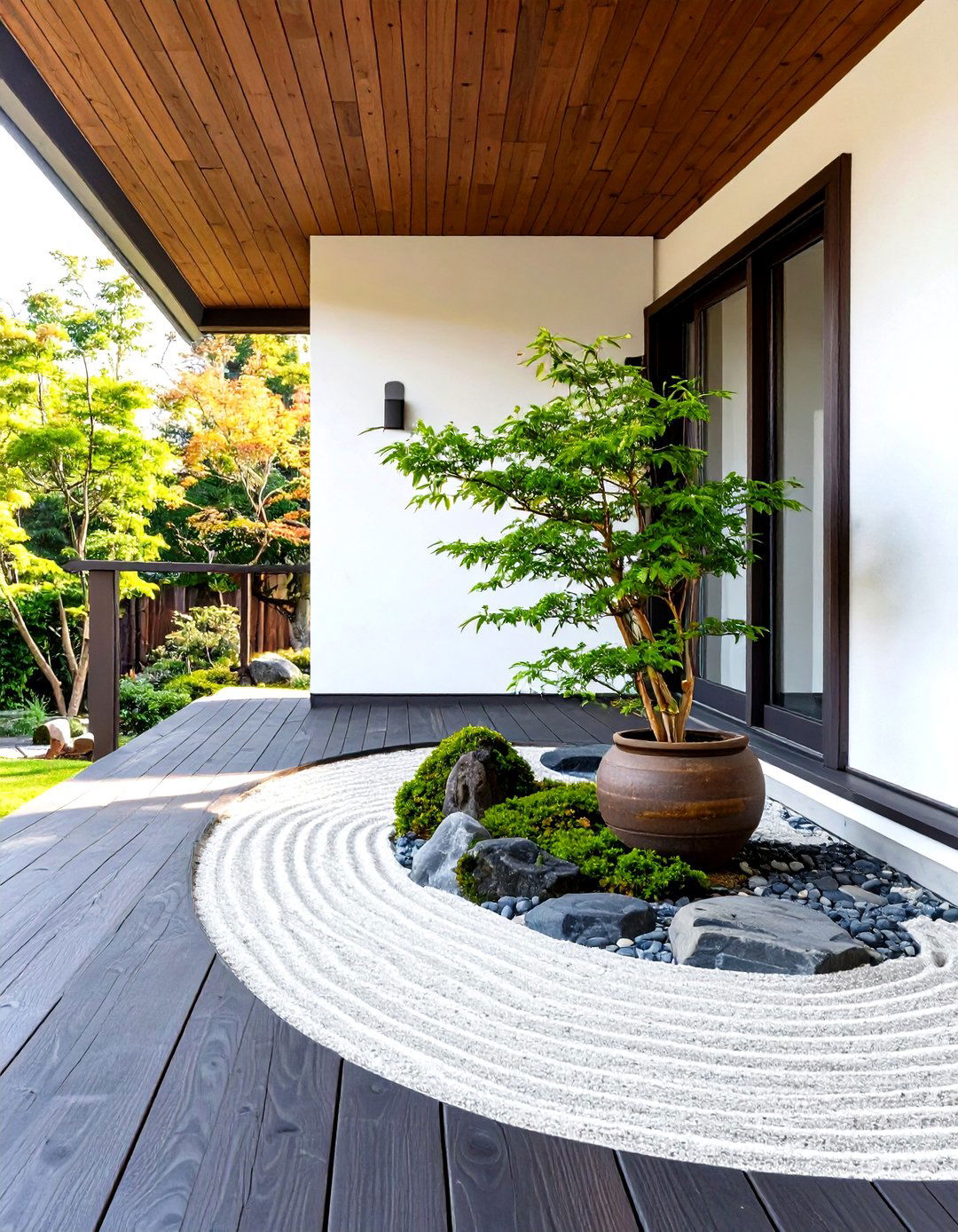 Japanese Zen Garden Porch - 30 modern front porch ideas
