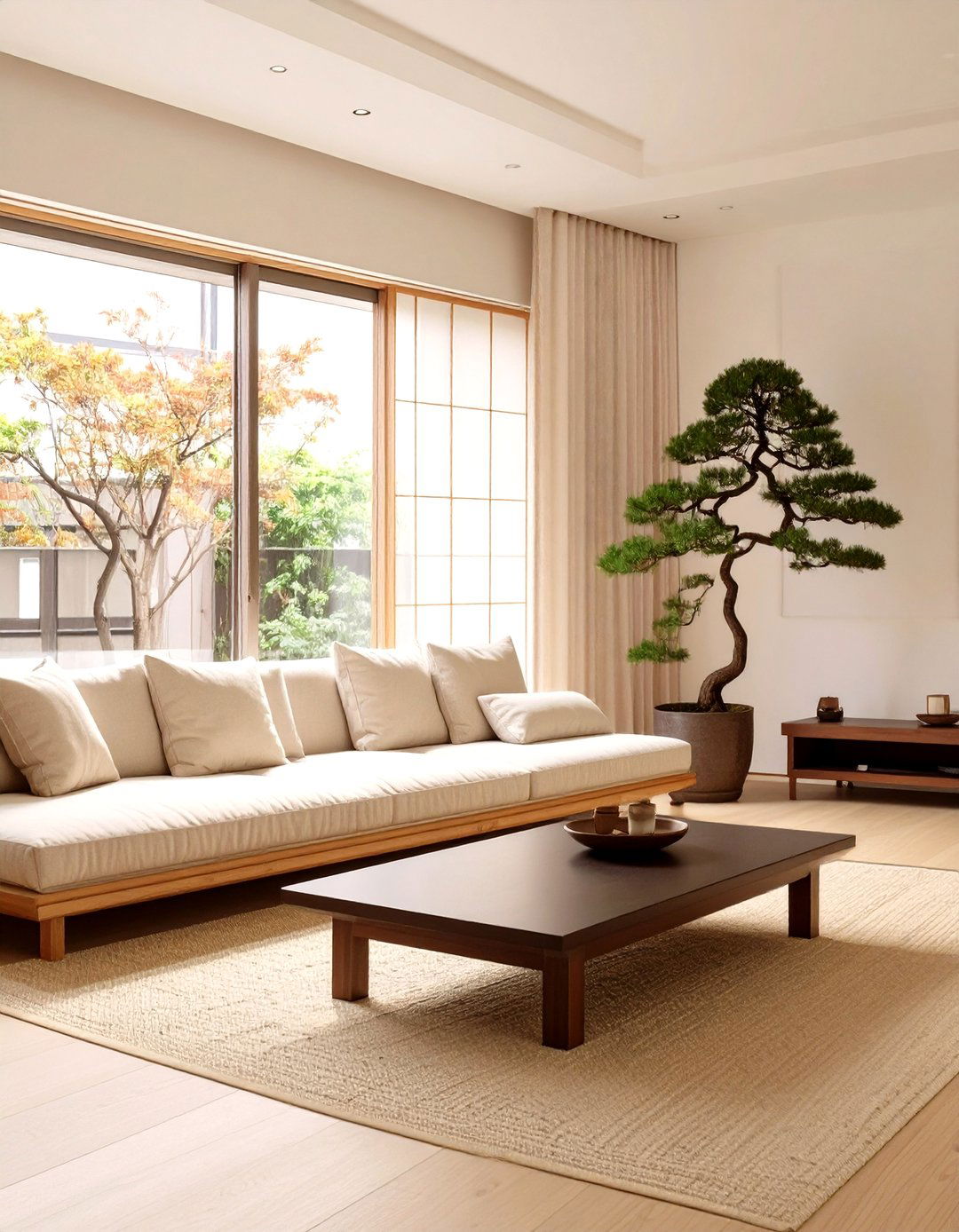 Japanese Zen Inspired Living Room - 30 apartment small living room ideas