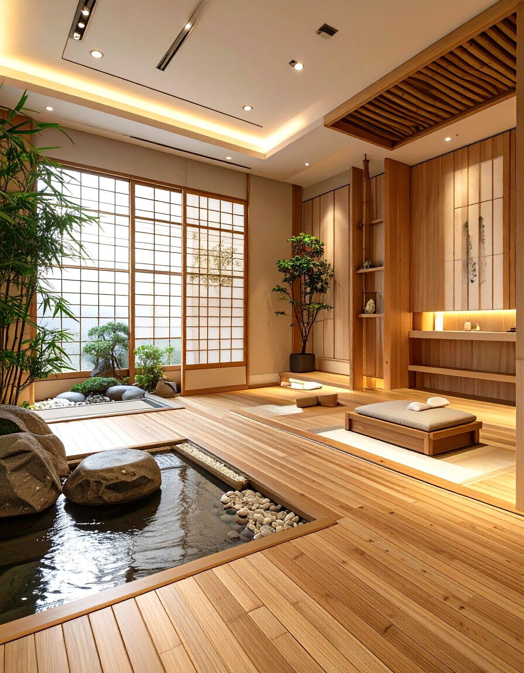 Japanese Zen Inspired Salon - 30 salon interior design ideas