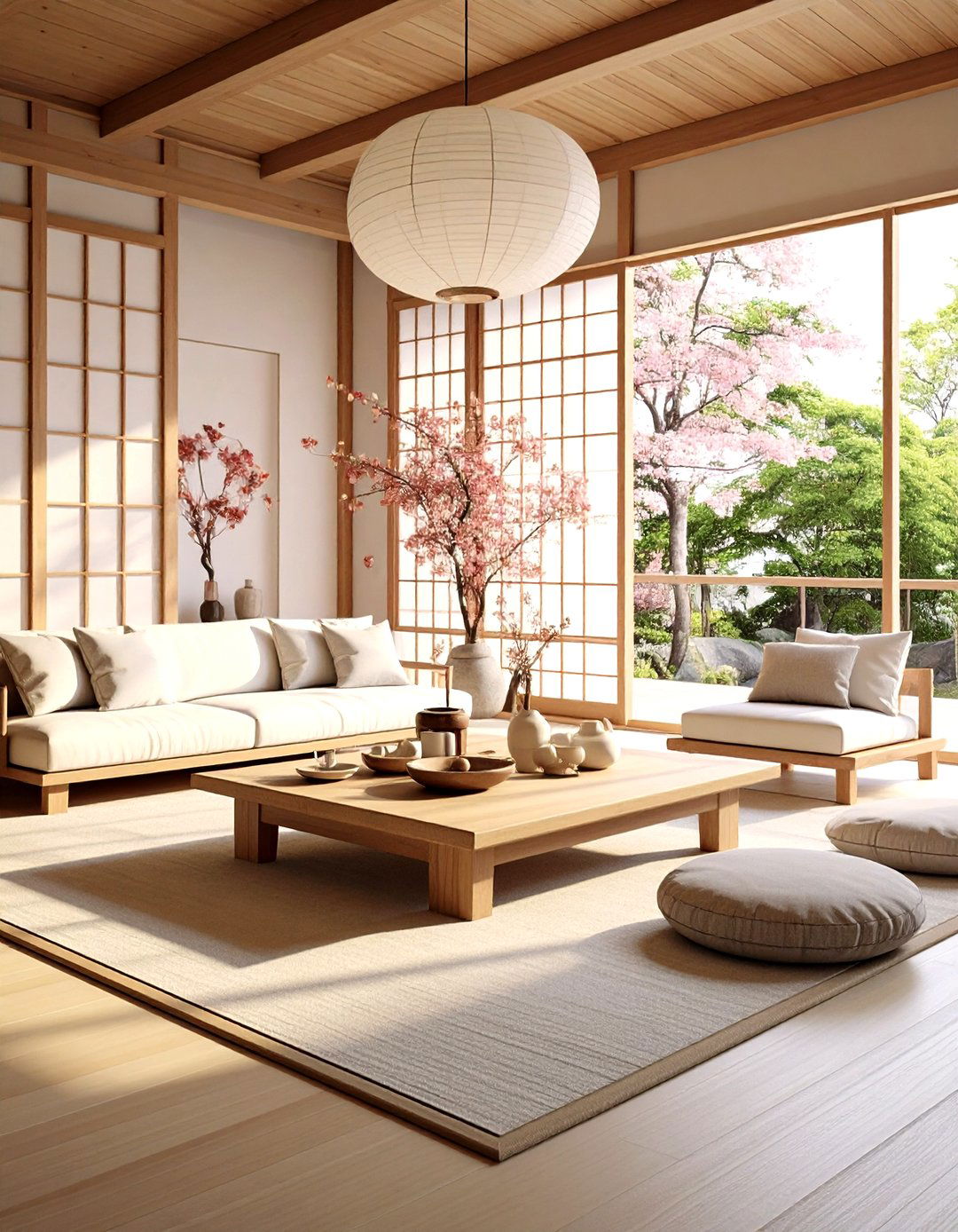 Japanese Zen Living Room - 30 design living room ideas