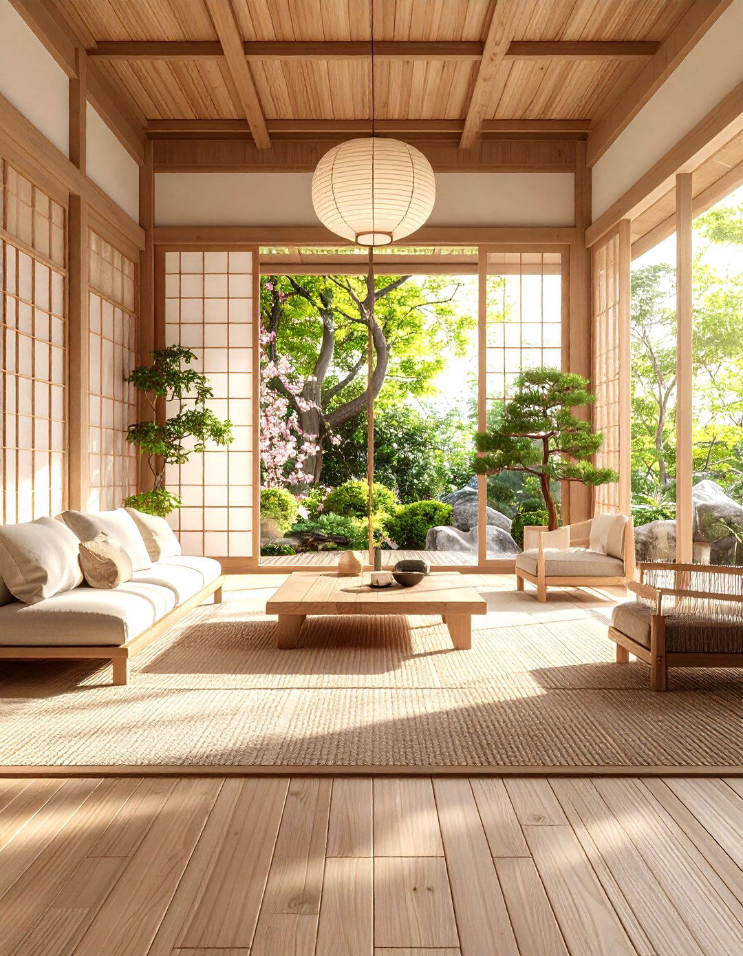 Japanese Zen Living Room - 30 living room furniture design ideas