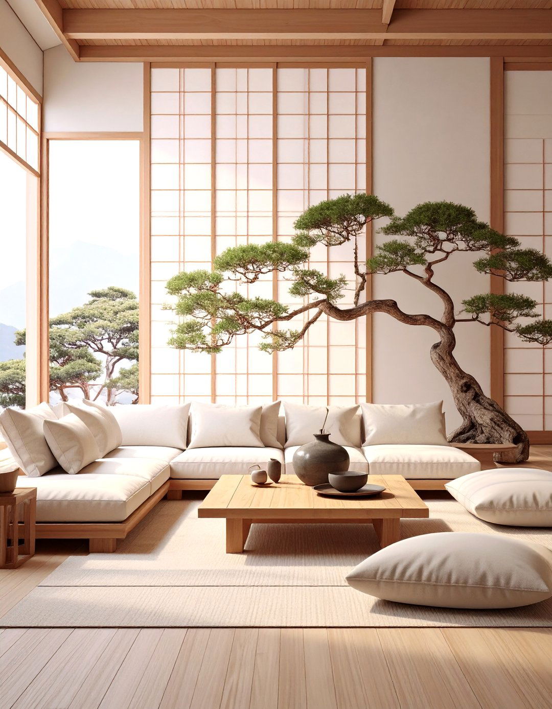 Japanese Zen Living Room - 30 big living room ideas