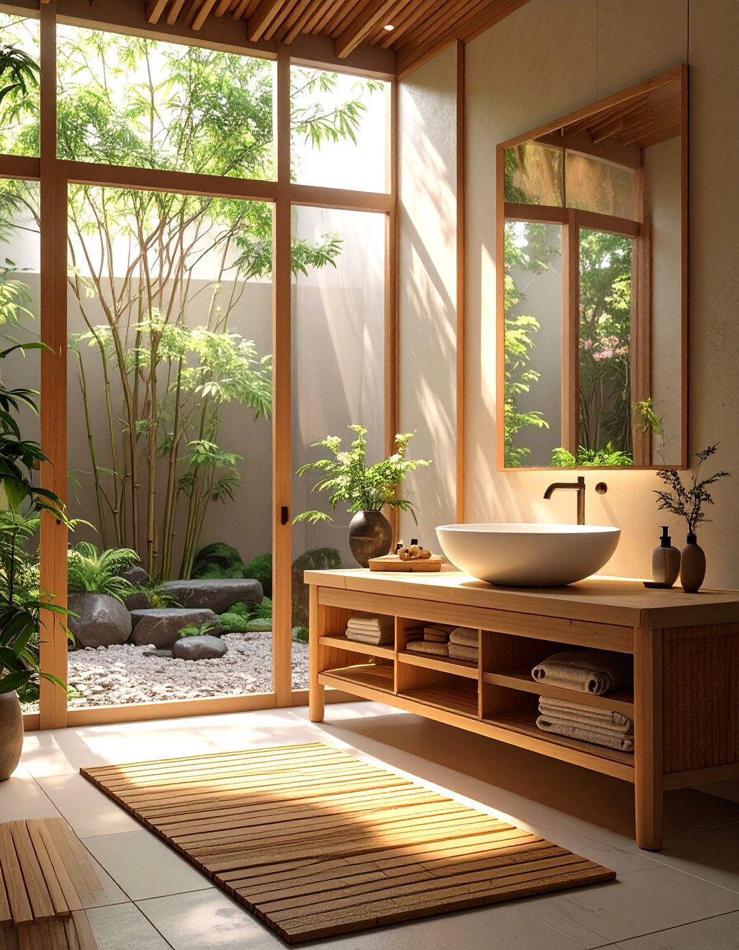 Japanese Zen Spa Bathroom - 30 bathroom furniture ideas