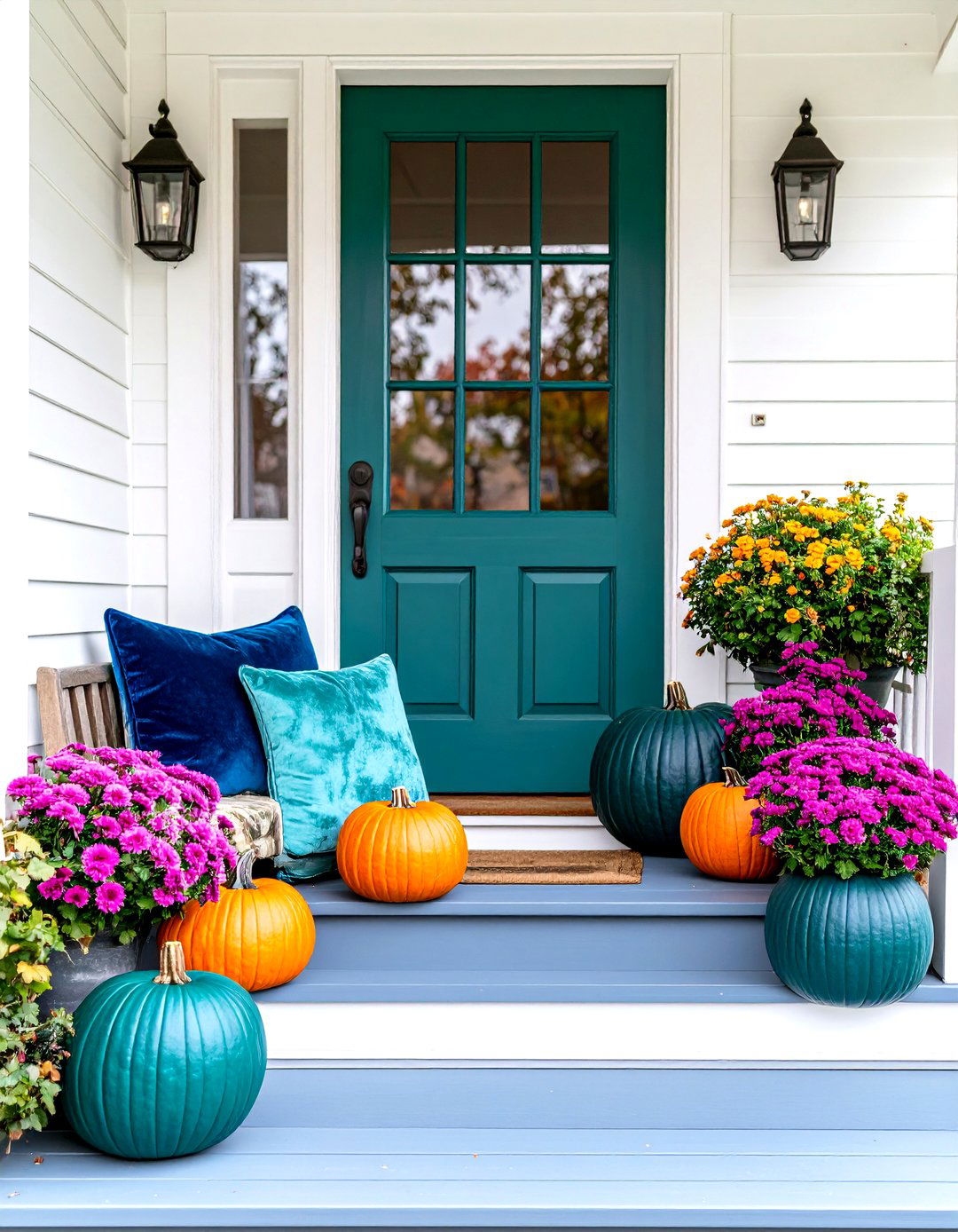 30 Fall Small Front Porch Ideas for a Seasonal Look - We Love Home Blog