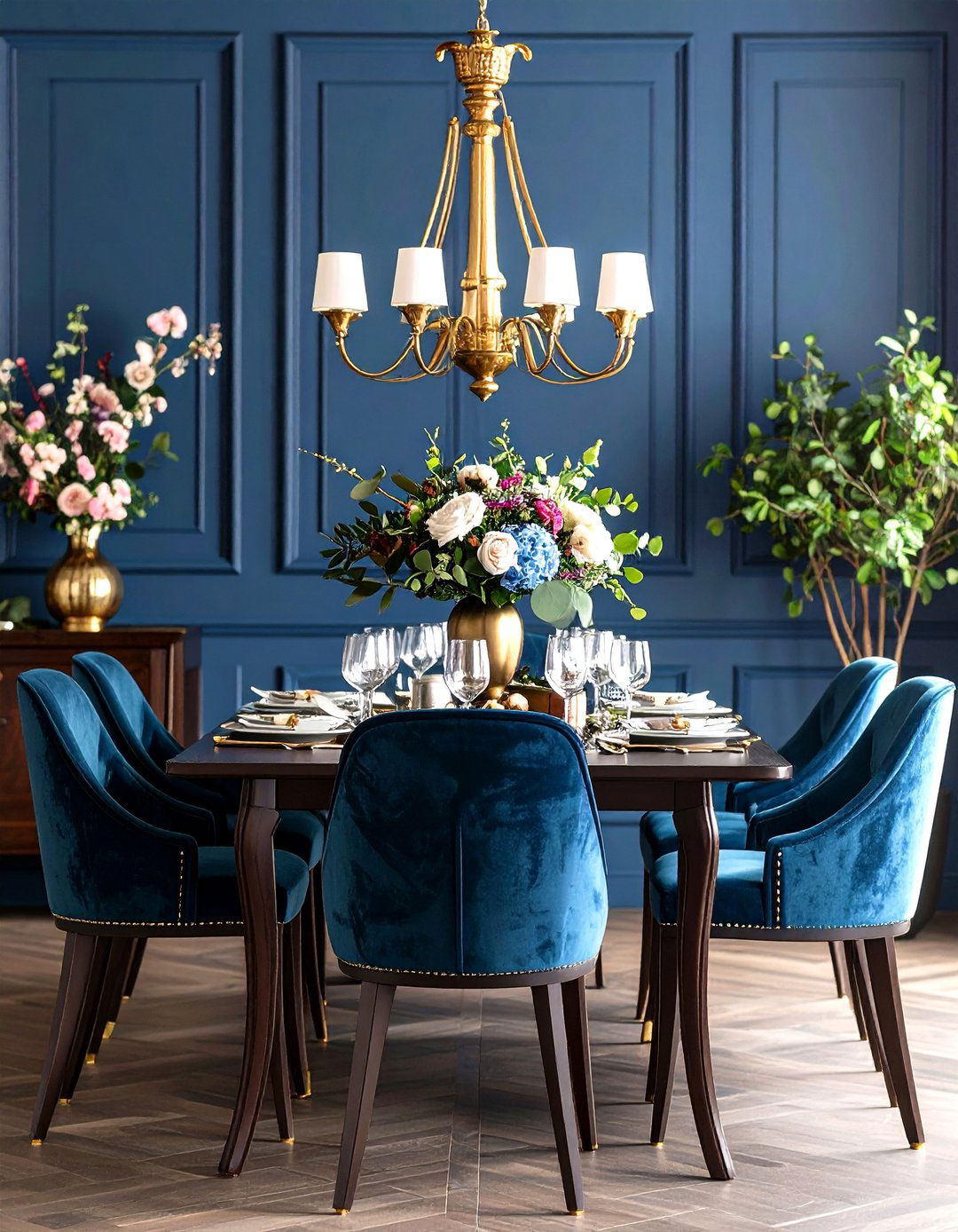 Jewel Toned Formal Dining Room - 30 interior design color palette generator ideas