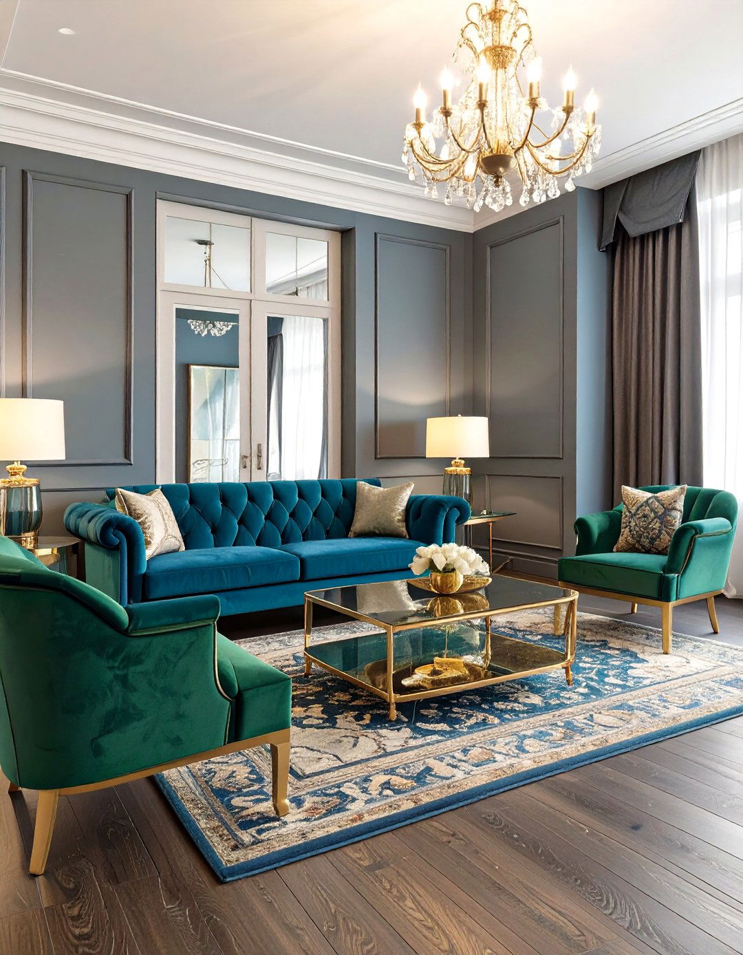 Jewel Toned Living Room Elegance - 30 colorful living room ideas