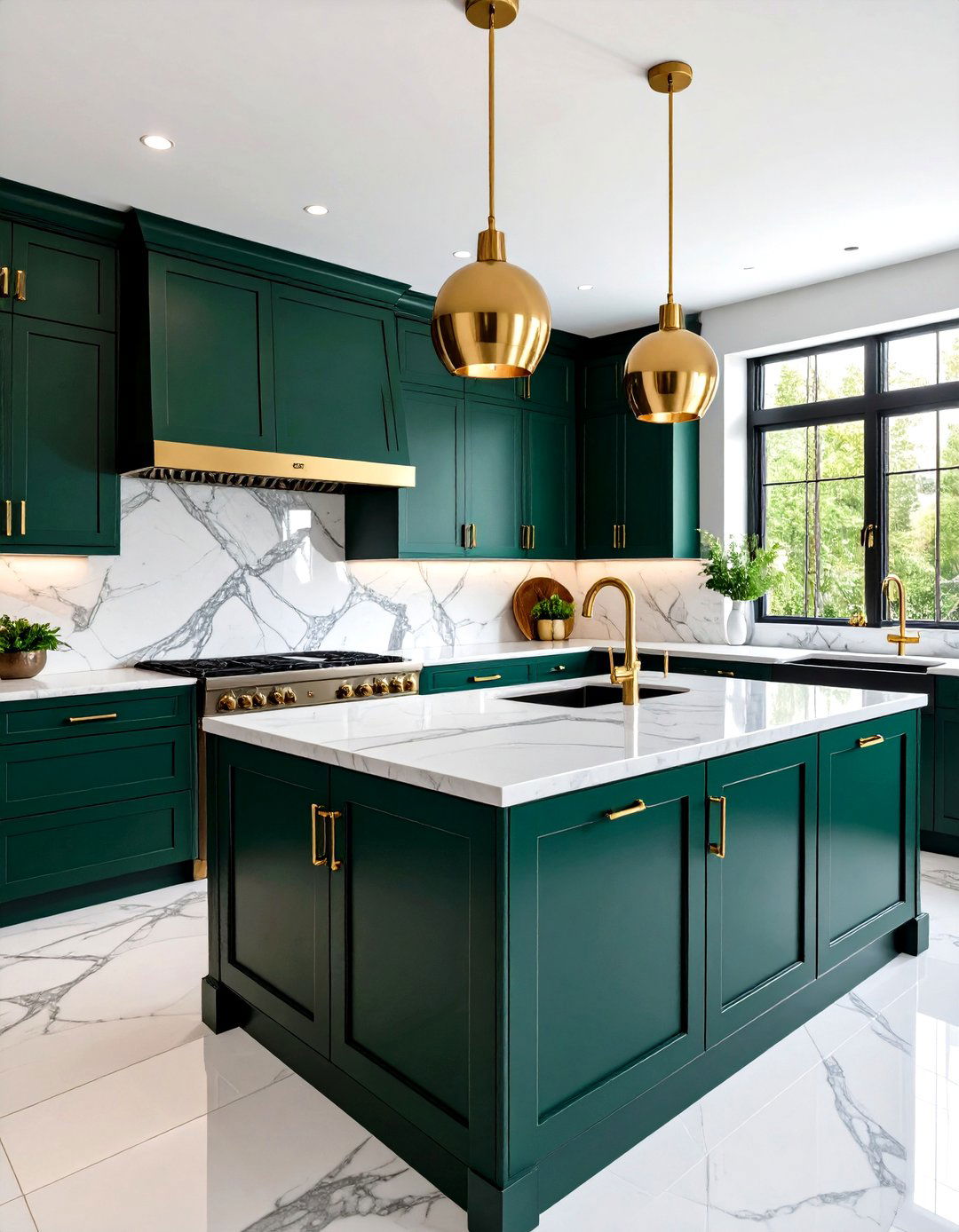 Jewel Toned Luxury Kitchen - 30 kitchen redo ideas