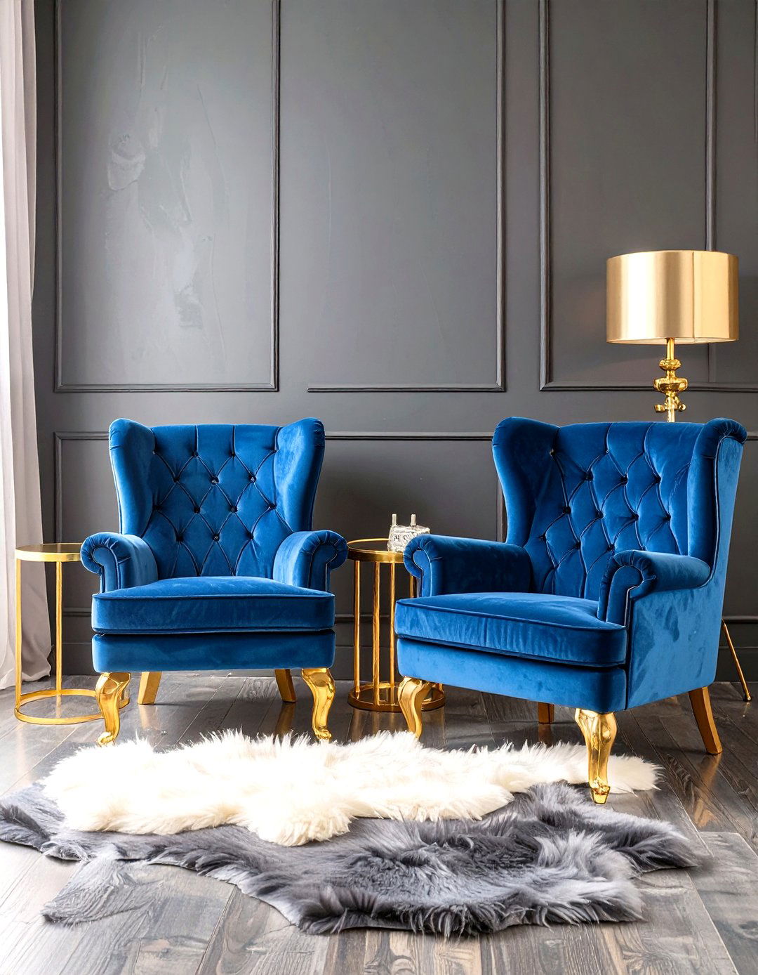 Jewel Toned Velvet Seating Area - 30 glam interior design ideas