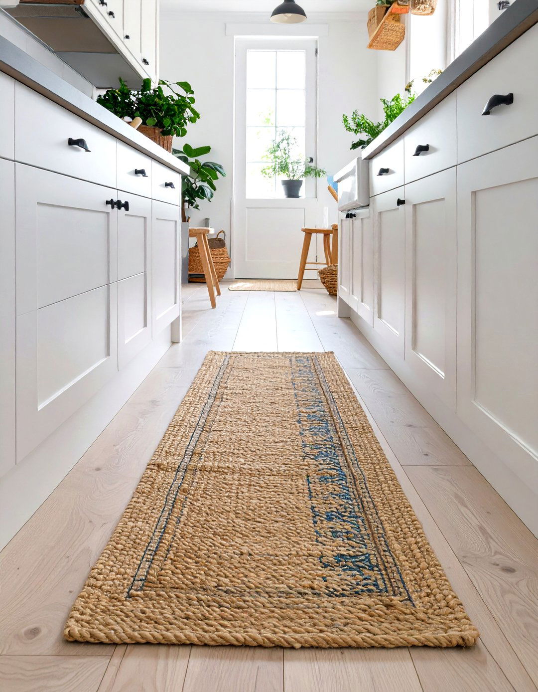 Jute or Sisal Area Rugs - 30 small coastal kitchen ideas